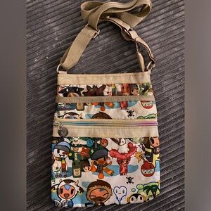 Winter print pouch bag